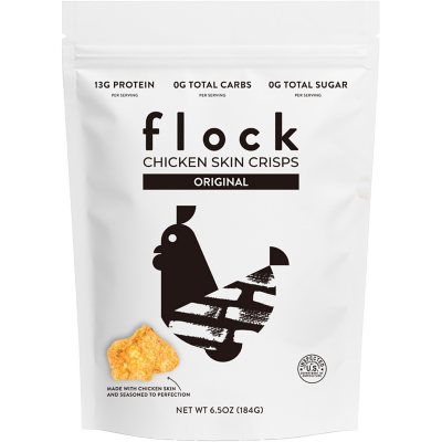 Flock Original Chicken Skin Crisps, 6.5 oz.