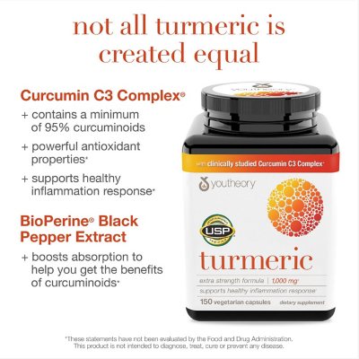 Youtheory Turmeric Extra Strength Capsules 150 ct.