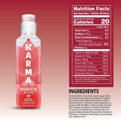 Karma Probiotic Water Variety Pack 18 fl. oz. 12 pk.