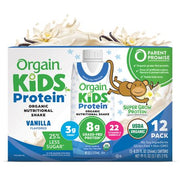 Orgain Kids 8g Protein Organic Nutritional Shake, Vanilla, 8.25 fl. oz., 12 pk.