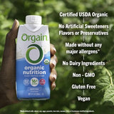 Orgain Organic Nutrition 16g Vegan Plant Based Protein Shake, Vanilla Bean 11 fl. oz., 12 ct.