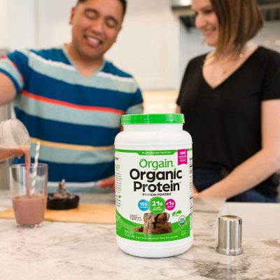 Orgain Organic 21g Plant-Based Protein Powder, Creamy Chocolate Fudge 2.74 lbs.