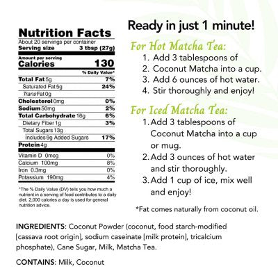 CAcafe Coconut Matcha 19.05 oz.