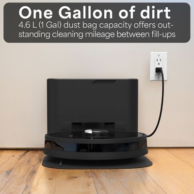 Dustin Self-Emptying Robot Vacuum and Mop, with 100-day Dock and Patented Navigation, Wi-Fi Connected