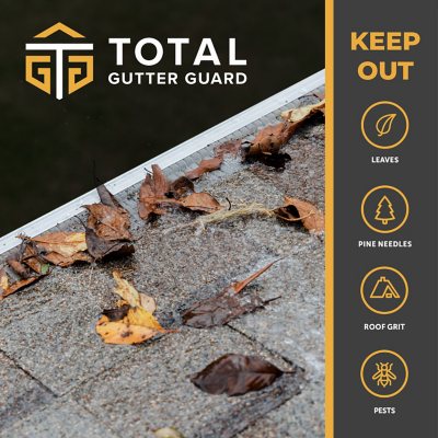 Total Gutter Guard Stainless Steel Micro-Mesh Gutter Guard Kit, 5" and Smaller