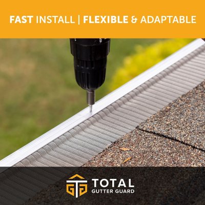 Total Gutter Guard Stainless Steel Micro-Mesh Gutter Guard Kit, 5" and Smaller