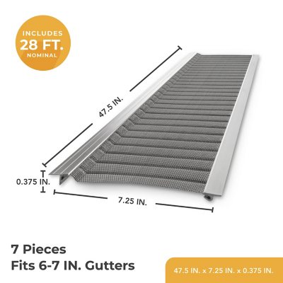 Total Gutter Guard Stainless Steel Micro-Mesh Gutter Guard Kit, 6" or 7"