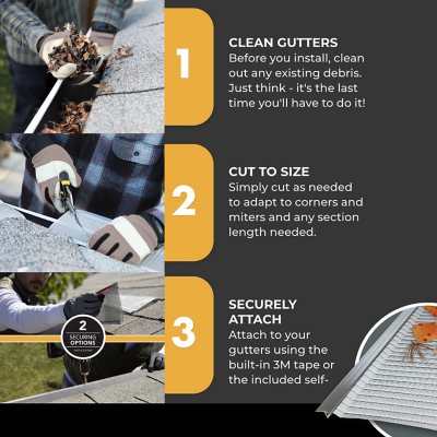 Total Gutter Guard Stainless Steel Micro-Mesh Gutter Guard Kit, 6" or 7"