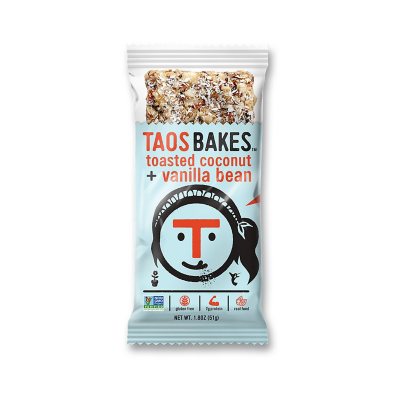 Taos Bakes Snack Bars, Toasted Coconut and Vanilla Bean, 1.8 oz., 10 ct.