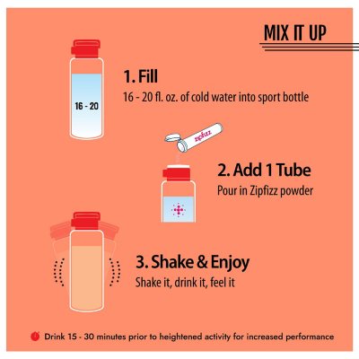 Zipfizz Energy Drink Mix, Peach Mango 20 ct.