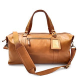 Genuine Leather Travel Bag- Dark Brown