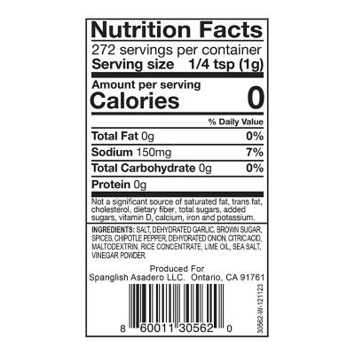 Spanglish Asadero Mexican BBQ, Seasoning 9.6 oz.