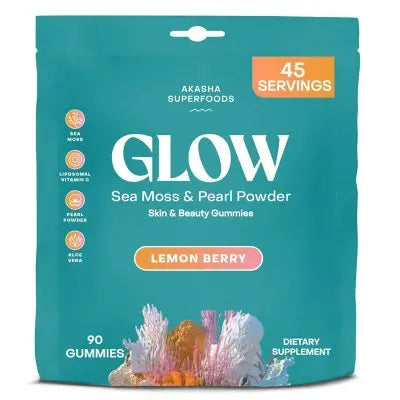 Akasha Superfoods. Sea Moss Glow Gummies. 90ct.