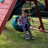 Red Ranger Wooden Playset with Monkey Bars & Playset Accessories