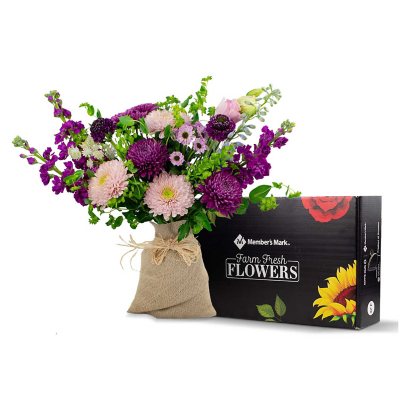 Member's Mark Farm Fresh Summer Flowers Bouquet, Choose color and stem count