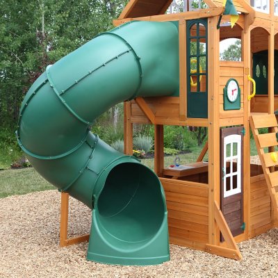 KidKraft Paramount Wooden Swing Set with Two Clubhouses