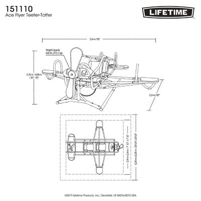 Lifetime Ace Flyer Teeter Totter, Choose Color