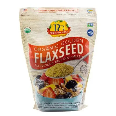 Premium Gold Organic Golden Flaxseed, 4 lbs.