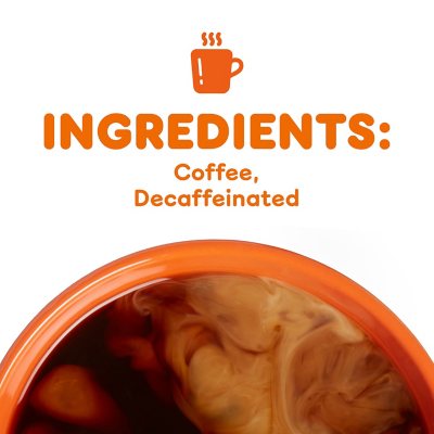 Dunkin' Donuts Decaffeinated Ground Coffee, Medium Roast 45 oz.
