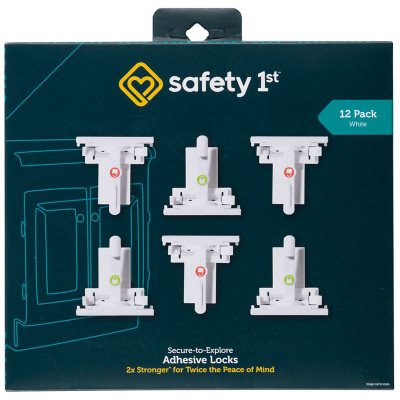 Safety 1st Secure-to-Explore Klebeschlösser, 12 Schlösser, Weiß