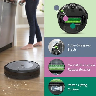 iRobot Roomba i3+ EVO 3556 Wi-Fi Connected Self-Emptying Robot Vacuum with Smart Mapping