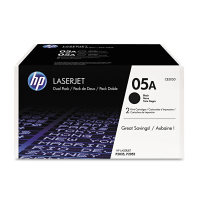 HP 05A Original Laser Jet Toner Cartridge, Black 2,300 Page Yield - Select Pack Size