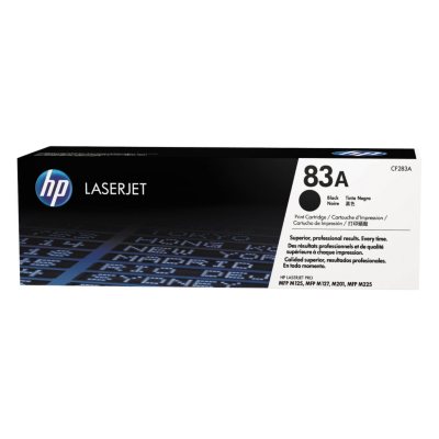 HP 83A (CF283A-D) 2-pack Original LaserJet Toner Cartridges, Black