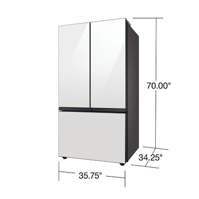 Samsung Bespoke 30 Cu. Ft. Smart 3-Door French-Door Refrigerator, Choose Color