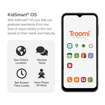 Troomi Wireless KidSmart OS Samsung A14 5G 64GB, No-Contract Smartphone