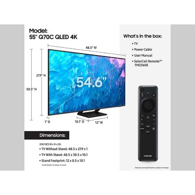 SAMSUNG 55" Class Q70 Series QLED 4K Smart TV - QN55Q70CDFXZA