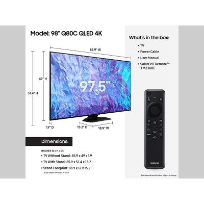 SAMSUNG 98" Class Q80 Series QLED 4K Smart TV QN98Q80CDFXZA