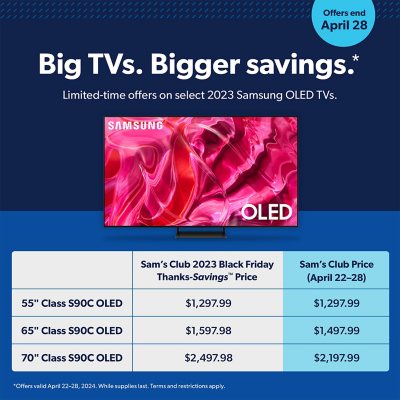 SAMSUNG 65" Class S90 Series OLED 4K Smart TV - QN65S90CDFXZA