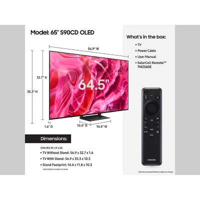 SAMSUNG 65" Class S90 Series OLED 4K Smart TV - QN65S90CDFXZA