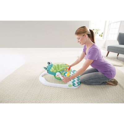 Fisher-Price Sit-Me-Up Floor Seat with 2 Linkable Toys, Citrus Frog