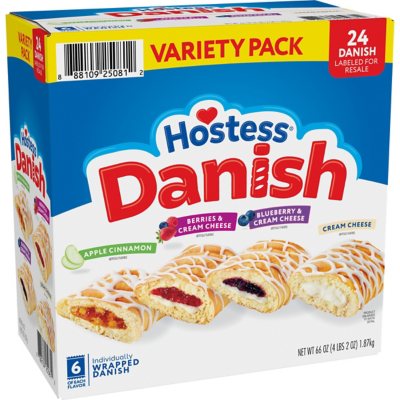Hostess Variety Pack Danish, 2.75 oz., 24 pk.