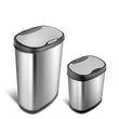 Nine Stars Combo Sensor Trash Can, Stainless Steel  13.2 gal / 3.2 gal