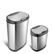 Nine Stars Combo Sensor Trash Can, Stainless Steel 13.2 gal / 3.2 gal