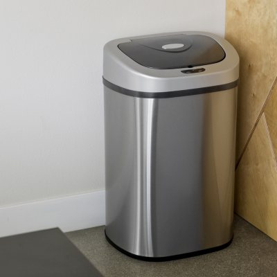 Nine Stars Sensor Trash Can, Stainless Steel 21.1 gal