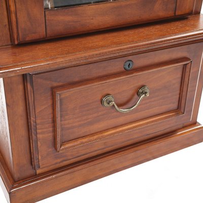 8-Gun Fully Locked Cabinet With Solid Wood Finish