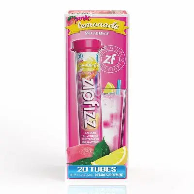 Zipfizz Energy Multi-Vitamin Hydration Drink Mix, Pink Lemonade, 20 ct.