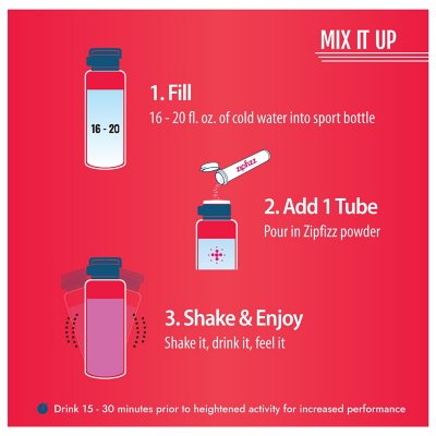 Zipfizz Energy Drink Mix, Fruit Punch 20 ct.