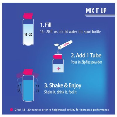 Zipfizz Energy Drink Mix, Blue Raspberry 20 ct.