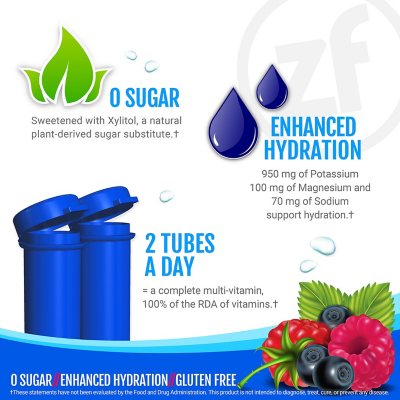 Zipfizz Energy Drink Mix, Blue Raspberry 20 ct.