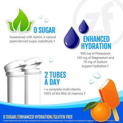 Zipfizz Energy Drink Mix, Orange Cream 20 ct.