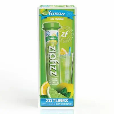 Zipfizz Energy Multi-Vitamin Hydration Drink Mix, Limon, 20 ct.