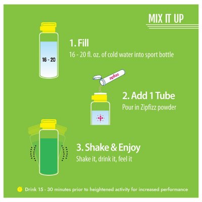 Zipfizz Energy Drink Mix, Limon 20 ct.