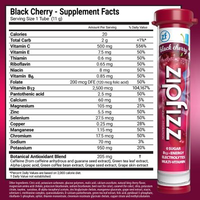 Zipfizz Energy Drink Mix, Black Cherry 20 ct.