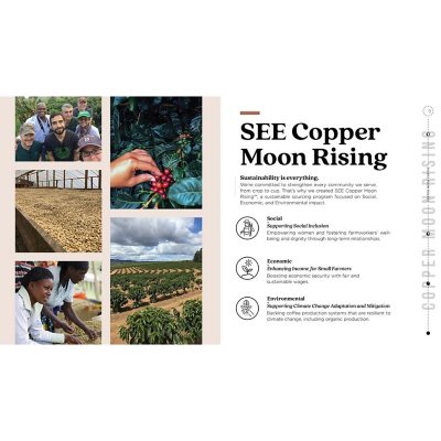 Copper Moon Dark Roast Whole Bean Coffee, Sumatra Blend 32 oz.