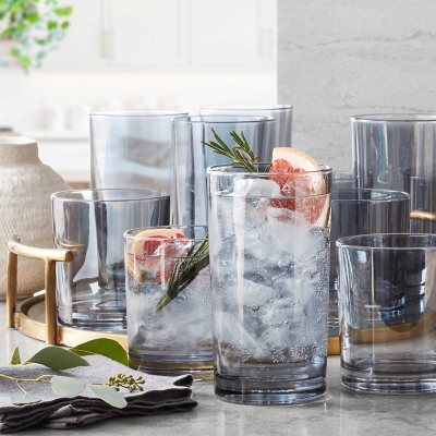 Member's Mark 16-Piece Crystal Drinkware Set, Choose Color