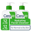 CeraVe Hydrating Facial Cleanser, Normal to Dry Skin, 12 fl. oz., 2 pk.